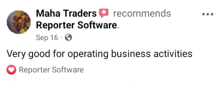 Reporter Software Facebook customer review #12